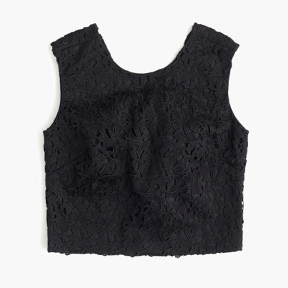 Nwt J Crew Collection Black Lace Crop 